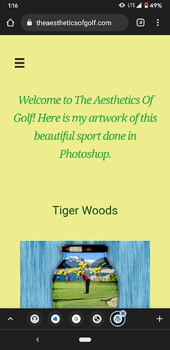 Golf Beaver Builder Mobile Screenshot